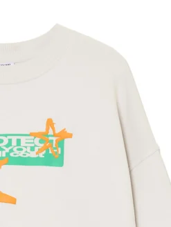 Jasna bluza z nadrukami UNISEX