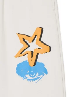 Jasne dresowe joggery z nadrukiem