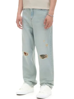 Jasne jeansy loose baggy
