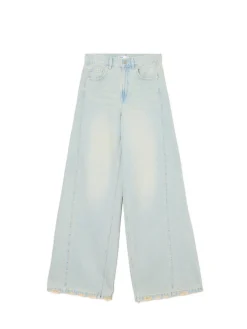 Jasne jeansy wide leg