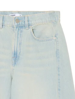 Jasne jeansy wide leg