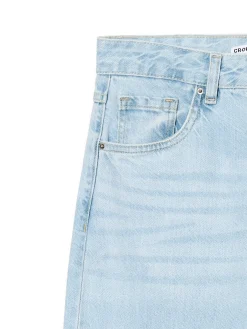 Jasne jeansy wide leg