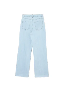 Jasne jeansy wide leg