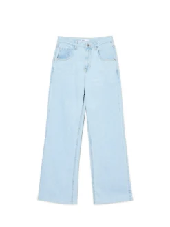 Jasne jeansy wide leg PETITE