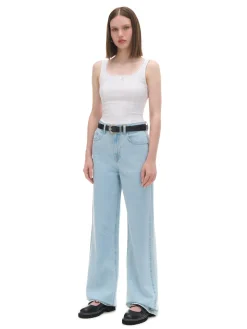 Jasne jeansy wide leg TALL