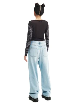 Jasnoniebieskie jeansy wide leg