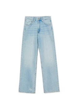 Jasnoniebieskie jeansy wide leg