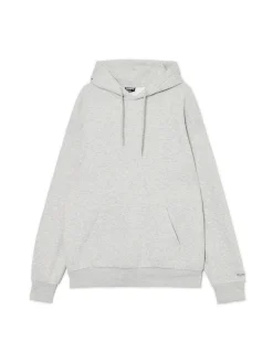 Jasnoszara bluza regular z kapturem