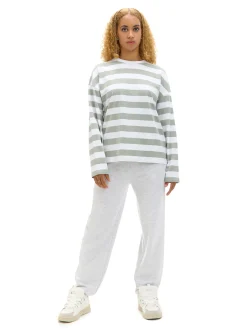 Jasnoszare dresowe joggery z nadrukiem