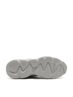 Jasnoszare sneakersy z odblaskowymi elementami