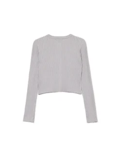 Jasnoszary kardigan z guzikami