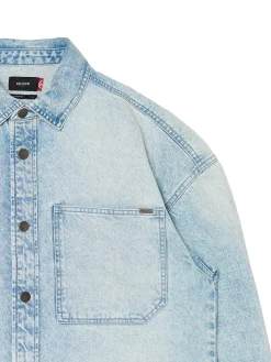 Jeansowa koszula retro