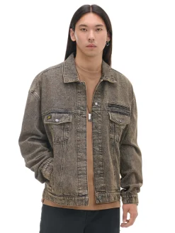 Jeansowa kurtka katanka oversize