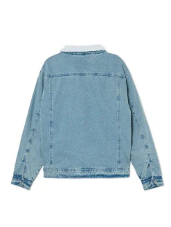 Jeansowa kurtka sherpa