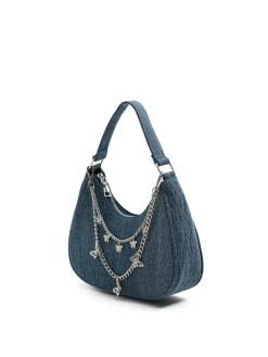 Jeansowa torebka z łańcuszkiem