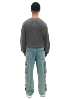 Jeansy baggy z kieszeniami cargo