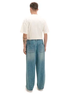 Jeansy skater z gumą w pasie