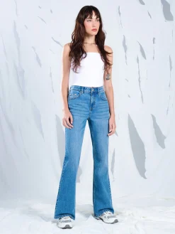 Jeansy skinny flare