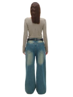 Jeansy wide leg PETITE