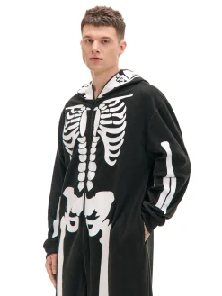 Jednoczęściowa piżama onesie z kościotrupem