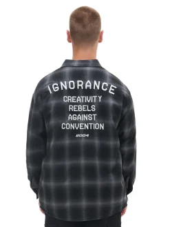 Koszula w kratę z haftem