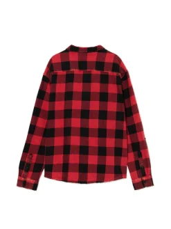 Koszula w kratę z postrzępieniami