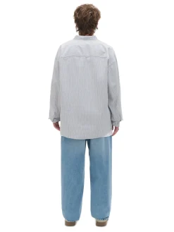 Koszula z długim rękawem w pionowe paski