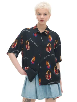 Koszula z nadrukiem z różami