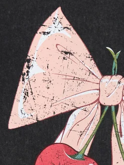 Koszulka oversize z motywem wiśni