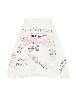 Kremowa bluza oversize z nadrukiem UNISEX