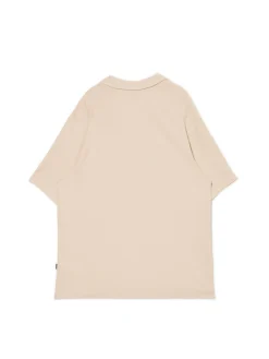 Kremowa gładka koszulka polo