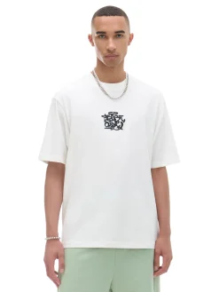 Kremowa koszulka z haftem