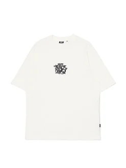 Kremowa koszulka z haftem