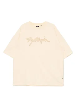 Kremowa koszulka z napisem