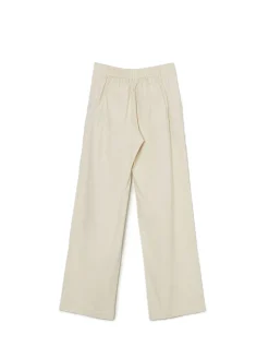 Kremowe spodnie straight