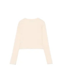 Kremowy kardigan z guzikami