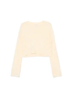 Kremowy krótki sweter