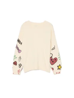 Kremowy świąteczny sweter