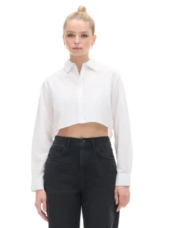 Krótka biała koszula