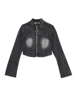 Krótka jeansowa kurtka