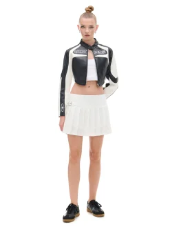 Krótka kurtka w stylu racing