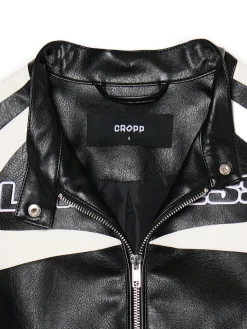 Krótka kurtka w stylu racing