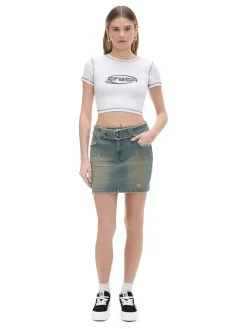 Krótki biały T-shirt