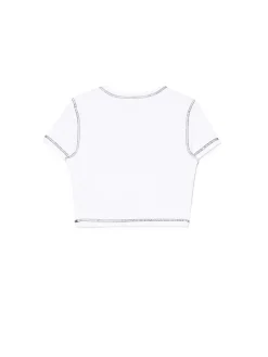 Krótki biały T-shirt