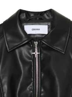 Kurtka bomber z imitacji skóry