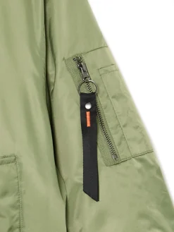 Kurtka bomberka z dzianinowym kapturem