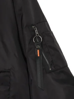 Kurtka bomberka z dzianinowym kapturem