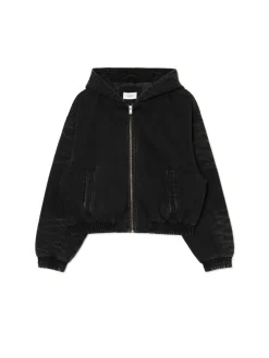 Kurtka jeansowa z efektem sprania