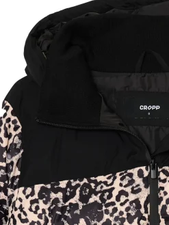 Kurtka puffer w panterkę