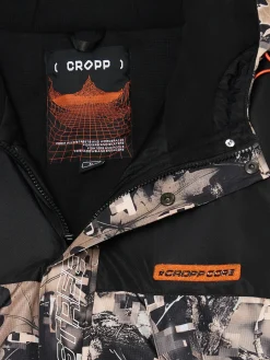 Kurtka z kapturem z jesiennym motywem